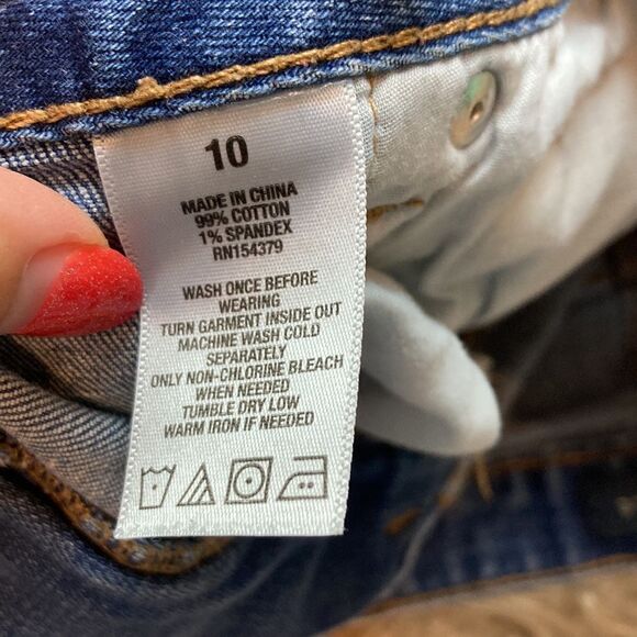 Aeropostale Cotton High Rise Destroyed Denim Mini Skirt-Jean Raw Hem Edge/rips - Picture 7 of 11